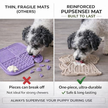 Calming Dog Lick Mat Set – Anxiety & Stress Relief Enrichment Toy – Multi-Surface Suction Slow Feeder for Dog Training and Desensitization