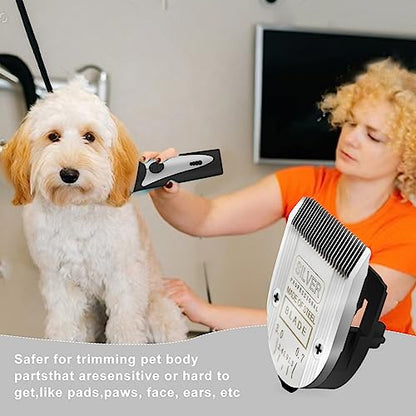 5 in 1 Replacement Blades Compatible with WAHL Bravura .Chromado，Creativa，Figura Dog Clippers for Dogs Grooming（2 Packs - color: Silver