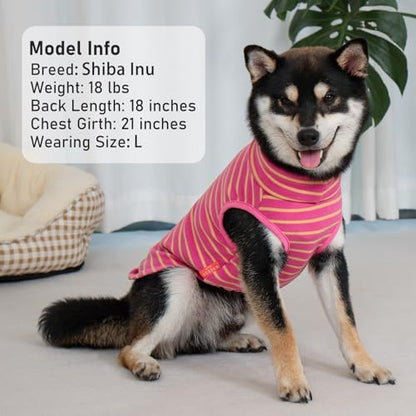 KYEESE 2Pack Dog Sweater Turtleneck Pets Coats Warm Stretchy Pet Sweatshirt Pullover Small Pet Sweaters Soft Dogs Clothes Dog Sweaters for Small Dogs Girl - color: 8# Pink+Pink Stripe, size: Small (4-7lbs)