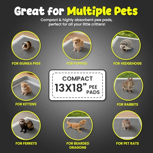 FPN Puppy Pads for Dogs Charcoal | Disposable Pee Pads for Puppies & Small Dogs | Pet Training Pads for Potty Training, Small Dog Pee Pads, Puppy Pads Bulk (100, 13x18 inch) - size: 13x18 inch