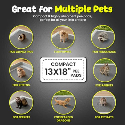 FPN Puppy Pads for Dogs Charcoal | Disposable Pee Pads for Puppies & Small Dogs | Pet Training Pads for Potty Training, Small Dog Pee Pads, Puppy Pads Bulk (100, 13x18 inch) - size: 13x18 inch