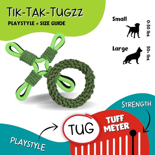 Jolly Pets TIK-Tak-Tugzz Small/Medium O Rope Dog Toy