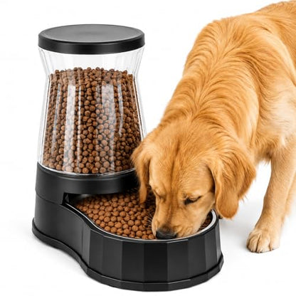 Automatic Dog Feeder Dispenser 3 Gallon/11L Gravity Stainless Steel Dog Food Feeder, BPA-Free Large Capacity Food Feeding Bowls for Medium & Large-Sized Dogs,Cats - size: 3 Gallon Feeder