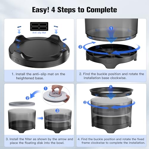 UPSKY 5.5L Dog Water Bowl,186oz Large Capacity No Spill Water Bowl for Dogs, Splash Proof Slow Water Feeder with Heightened Base, Anti-Slip Slow Drinking Pet Water Bowl for Messy Drinkers, B-Black - color: B-Black
