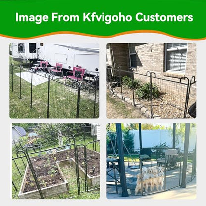 Dog Playpen Outdoor 32 Piece Panels Heavy Duty Dog Fence 47" Height Anti-Rust with Doors Portable for RV Camping Yard, Total 71FT, 406 Sq.ft, Snowy Black - style: 27"W x 47"H