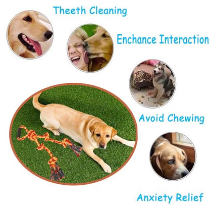Large Dog Rope Toys for Aggressive Chewers Pitbull Tug of War Interactive Heavy Duty Outdoor Medium Large Breed XL Dog Chew Rope Strong Durable Dog Tug Toys Tough Pull Rope with Handle