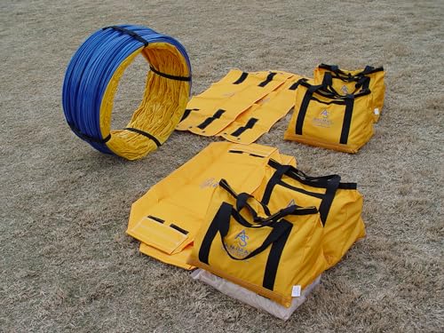 20' Heavy Duty Dog Agility Tunnel with 2 Sets of Tiedown System, Competition & Training, Multiple Colors, 2 Lengths (Yellow) - color: Yellow