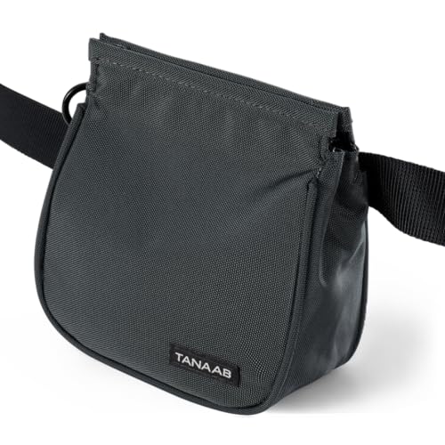 Dog Treat Pouch for Walks & Training, Stylish Everyday Treat Bag with Easy-Clean TPU Lining, Structured Magnetic Closure, Rear Pocket for Keys & Essentials, Holds 1–1.5 Cups, Graphite Black