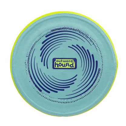 Outward Hound FlyFetch Disc Dog Toy, Aerodynamic for Fetch, Lightweight Foam & Durable Rubber, Floats in Water, All Breeds, 8.3" - color: Disc Blue