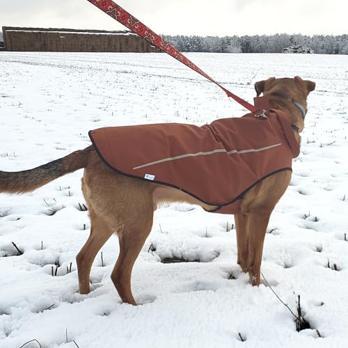 Mile High Life Dog Raincoat, Adjustable Waterproof Reflective Rain Jacket for Small Medium Large Dogs, Lightweight Breathable Pet Rain Coat with Leash Hole(Brown,XS Chest 17-23") - color: Brown, size: XS Chest 17"-23"