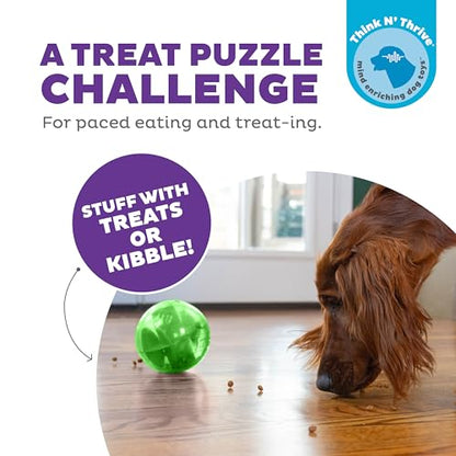 Outward Hound Orbee-Tuff Mazee Interactive Dog Puzzle Toy, Treat Dispensing Slow Feeder Ball, Green, 4.7-Inch - color: Green