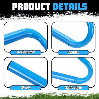 Wettarn 10 Pcs Speed Agility Training Hurdles Detachable Durable Hurdle Agility Plyometric and All Purpose Speed Training Equipment for Athletes Soccer Basketball - color: Blue, size: 6 Inch