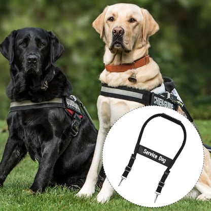 Adjustable Service Dog Handles, Guide Bridge Leash for Vest Harness Gear and Accessories (12-20 Inch)