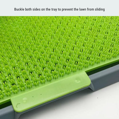 Pssopp Dog Potty Grass Training Pad, 26.8x16.5in Reusable Dog Grass Pee Pad Washable Artificial Pet Pee Mat for Puppy Housebreaking Indoor Balcony Patio (68x42.5cm/26.8x16.5in 1PCS)