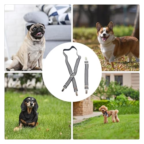 2PCS Adjustaeble Dog Nappy Suspenders - Anti-Slip DiaHolder Straps | Secure Pet DiaKeefor Female Dogs, Dog Dresses, - color: M