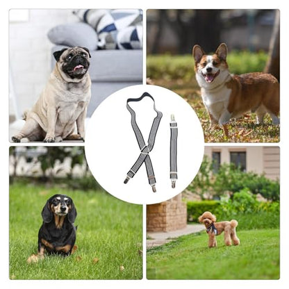 2PCS Adjustaeble Dog Nappy Suspenders - Anti-Slip DiaHolder Straps | Secure Pet DiaKeefor Female Dogs, Dog Dresses, - color: M