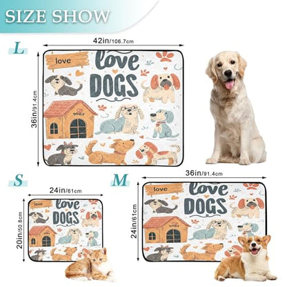 Qilmy Dog Pet Mat, Waterproof Reusable Dog Training Pad Anti-Slip Pet Creat Pad for Small Medium Large Dogs and Cats - size: Medium+Large
