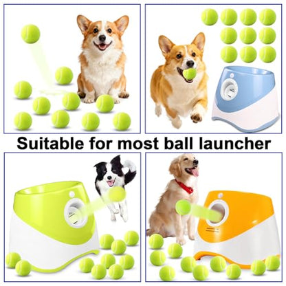 10 Pack of 2 Inch Mini Tennis Balls for Small Dogs, Fetch & Chew Toys, Compatible with 2" Automatic Ball Launchers for Interactive Play (Green 3)