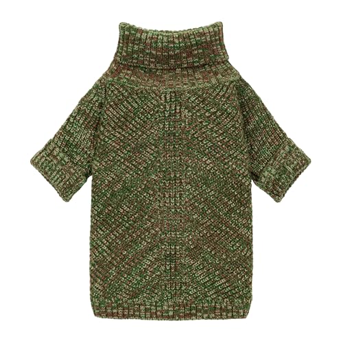 Fitwarm Knitted Turtleneck Dog Sweater, Thermal Dog Winter Clothes for Small Dogs Boy Girl, Holiday Pet Outfit, Heather Green, Small - color: Heather Green, size: Small