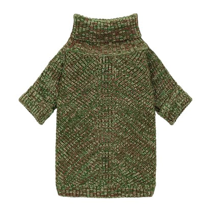 Fitwarm Knitted Turtleneck Dog Sweater, Thermal Dog Winter Clothes for Small Dogs Boy Girl, Holiday Pet Outfit, Heather Green, Small - color: Heather Green, size: Small