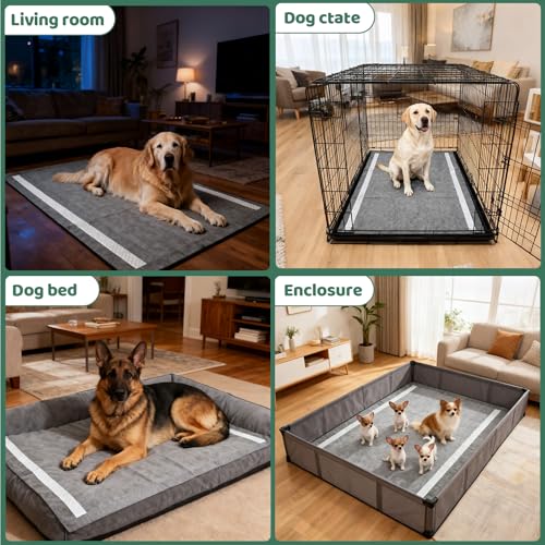 Gimars XXL 28"x44" 6-Layer Ultra Absorbent Pee Pads for Dogs, Leak-Proof Odor-Control Puppy Training Pads, Quick Dry Black Pet Pads 30 Counts Charcoal - size: 28X44 30Count Charcoal