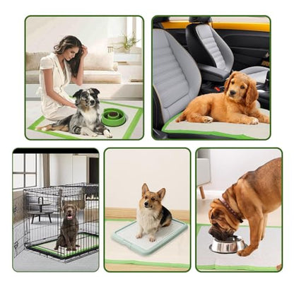Gardner Pet Dog Pee Pads Extra Large 28"x34", XL Thicker ECO Green Disposable XLarge Puppy Training Pads Super Absorbent Full Edge-Wrapping Pad for Dogs, Puppies, Doggie, Cats, Rabbits-(30 Count) - size: 28"x34"-30 Count