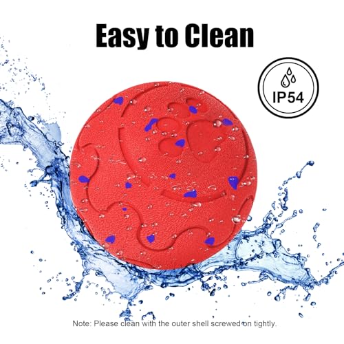 Interactive Dog Ball Toy, Smart Dog Toy for Medium and Large Dogs, Automatic Moving Rotating & Bouncing Ball, Durable E-TPU Material, IP54 Waterproof, Motion-Activated Dog Toy for Active Dogs - color: Red