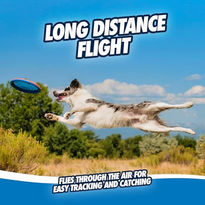 Chuckit! Max Glow Paraflight Flying Disc Dog Toy - Water Floating Flyer - Durable Nylon Construction with Soft Rubber Edges - For Medium and Large Dogs - Size Large - 9.75" L x 9.75" W - Pack of 1 - color: Green/Max Glow, size: Large