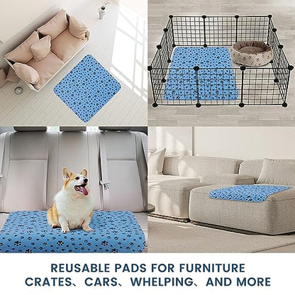 Washable Pee Pads for Dogs,2 Pack Extra Large 72"x72" Super Absorbent Reusable Puppy Pads,Non-Slip 100% Waterproof Dog Pee Pads,Pet Training Pads for Couch, Crate,Potty Training,Floor - size: 72X72 Inch（Pack of 2）