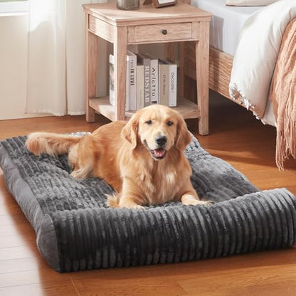 Dog Beds for Small,Medium Dogs Breeds,Sofa Dog Bed with Pillow for Crate Kennel, Super Soft Pet Bed for Support Bolster, Comfortable Pet Couch Bed & Non-Slip Bottom - size: 30"L x 20"W x 3"Th