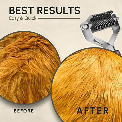 Flamia & Jabz Undercoat Rake for Dogs & Cats, Dematting Grooming Stripper Tool (14 Blades) - size: 14 Blades