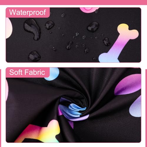 Dog Grooming Waterproof Apron with 2 Pockets, Cute Animals Puppy Dog Pets Apron - style: Gradient Colorful Dog Paw