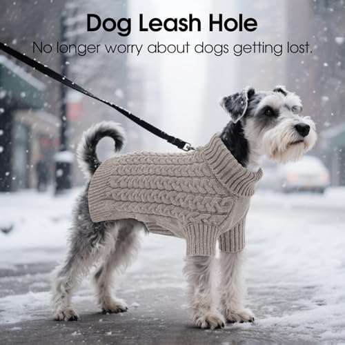 SAWMONG Dog Sweater, Dog Sweaters for Large Dogs Girls Boys, Pullover Turtleneck Knitted Doggy Sweatshirt, Cold Weather Pet Clothes（Grey, 2X-Large - color: Grey, size: XX-Large