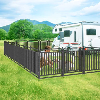 Thickened Dog Playpen Foldable Metal Yard Fence32/43inch Compact Portable Animal Barrier Fence for Indoor Outdoor (32 Panels, 32 inch) - size: 32 inch