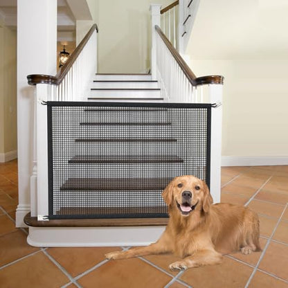 Dog Gate for Stairs Pet Gates for The House: Dog Gate Indoor Dogs Screen Mesh Gate for Doorways Stairways 29 inches Tall, 30 inch Wide, Fits Openings 24'' to 27'' Wide - size: 29"Hx30"W(Pack of 1)