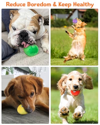 Squeaky Dog Toys, Interactive Soft Plush Puppy Toy Balls for Small Medium Breed, Cute Stuffed Pet Teething Ball Pack to Keep Dogs Busy - size: Small