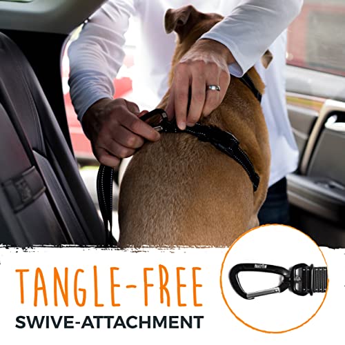 Mighty Paw Dog Seat Belt For Car - LATCH Compatible Adjustable Dog Seatbelt Harness for Small, Medium and Large Pets. Distraction Free Driving, Heavy-Duty Design with Aviation Grade Aluminum Carabiner - style: Latch Bar Attachment