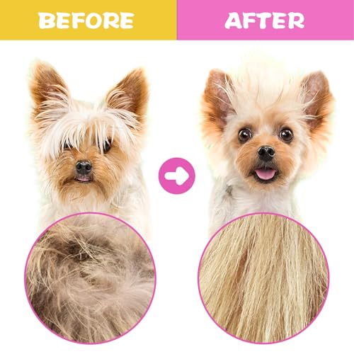 Flea Comb for Cats Dogs, 6 Pack Pet Lice Comb Set Pet Grooming Pets for Small, Medium & Large Pets（Pink） - color: Pink