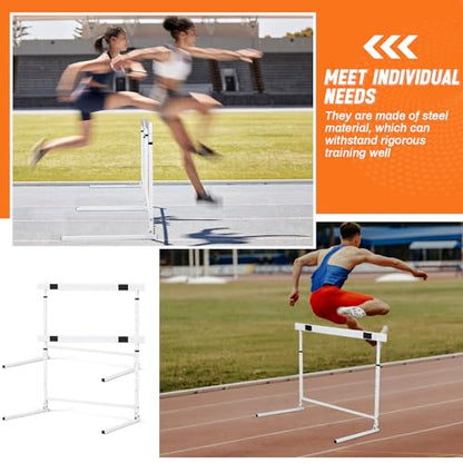 Seenelling Adjustable Height Hurdles from 27 to 42 Inch Foldable Track and Field Equipment Jumping Speed and Agility Training Hurdle for Track Soccer Athletic Basketball Courses Drills