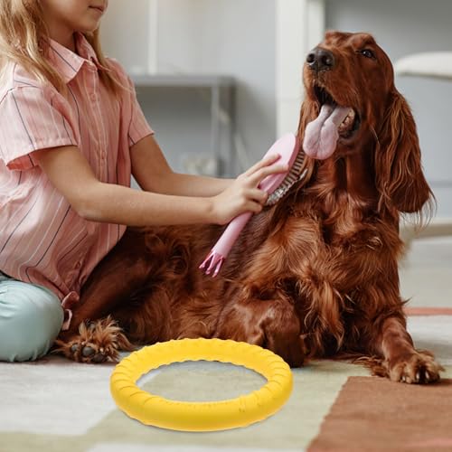 SHOWERORO Large Breed Dog Chew, Sturdy Eva Solid Chew Ring for Aggressive Chewers, Elastic Bite-Resistant Pet for Interactive Training and Puppy Teething