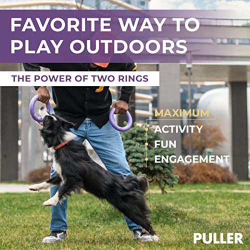 Puller Outdoor Dog Ring Toys - Dog Fetch Toy & Tug of War Dog Toy for Small Medium Large Dogs - Dog Ball & Soft Dog Frisbee Alt - Outside Dog Yard Toys - Big Dog Pull Toy - Dog Agility Jumps Tool