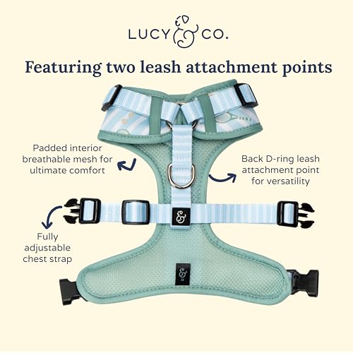 Lucy & Co. The Match Point No-Pull Dog Harness - Size X-Large- Vest to Stop Pulling & Walk Easy - Comfortable Leash Training Product w/Adjustable Chest & Neck Straps - color: The Match Point No-Pull Harness, size: X-Large