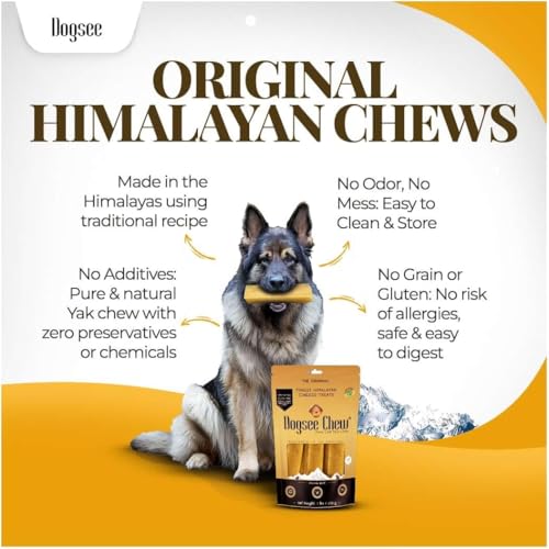 Dogsee Original Himalayan Yak Cheese Dog Chews (Small - 5 Bars) Yak Chews for Small Dogs .100% Natural, 60% Protein, Dog Treats for Small Breed Dog Chews - size: Small (Pack of 5)