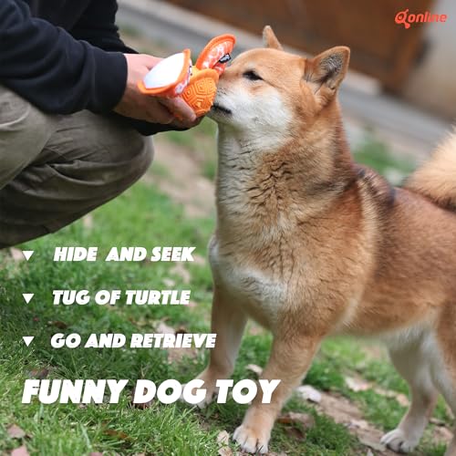 Dog Chew Toys,Puppy Teeth Chew Toys Durable Rubber Material Turtle Shape Dog Toys with 2 Tennis Ball (Red) - color: Red