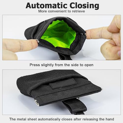 DONGKER Dog Treat Pouch,Auto Closure Pet Snack Reward Pouch with Waist Belt Clip for Pet Dog Travel Training Outdoor Use