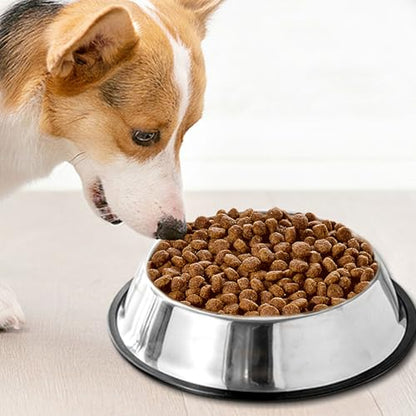 Stainless Steel Dog Bowl, Durable Steel Pet Bowl for Dogs, Non-Slip Bowls for Pets