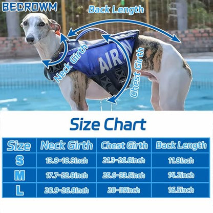 Dog Life Jacket Ripstop Dogs Life Vest for Swimming Boating Dog Safety Vest Adjustable Preserver with High Buoyancy and Durable Rescue Handle for Small,Medium,Large Dogs (Small) - size: Small