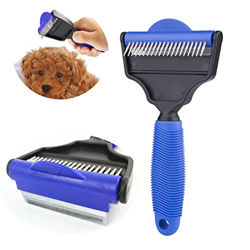 The Desheddinator - Versatile Grooming Tool: Undercoat Rake for Dogs, Cats, and Horses, Deshedding Brush and Comb for Pet Grooming