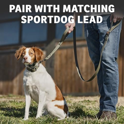 SportDOG Rugged Utility Collar – Waterproof and Stink-Proof – Premium Soft-Touch Material – Stress-Tested, Durable Hardware – Silicon Strap Keeper – Black – Medium - color: Black, size: Medium