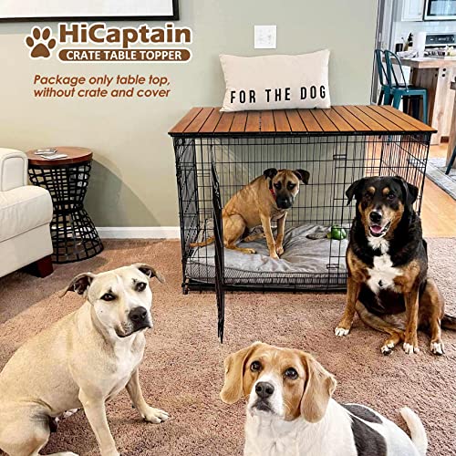 HiCaptain Pet Crate Table Topper – Foldable Wire Dog Kennel Topper Custom Pet Crate Table (L, for 42 inch Crate)
